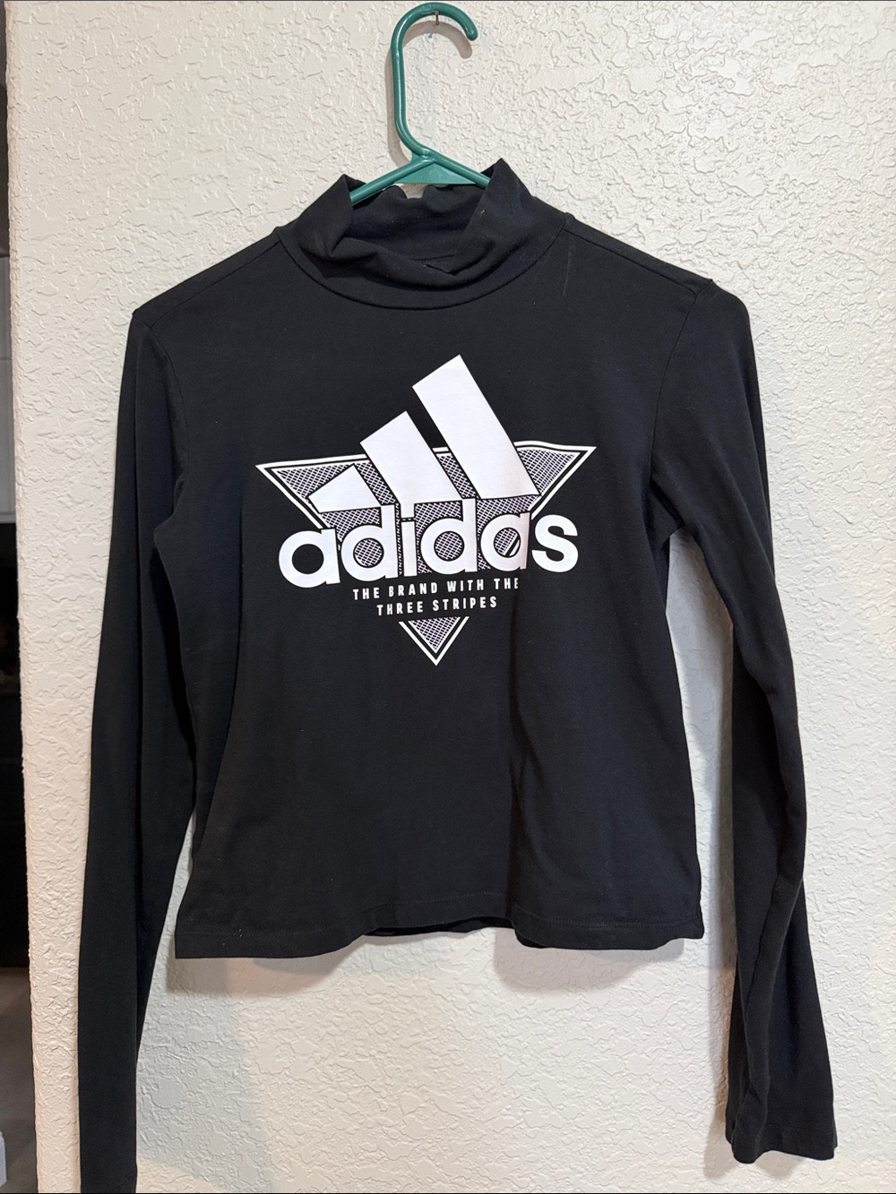 adidas Black Long-Sleeve Graphic Logo Tee